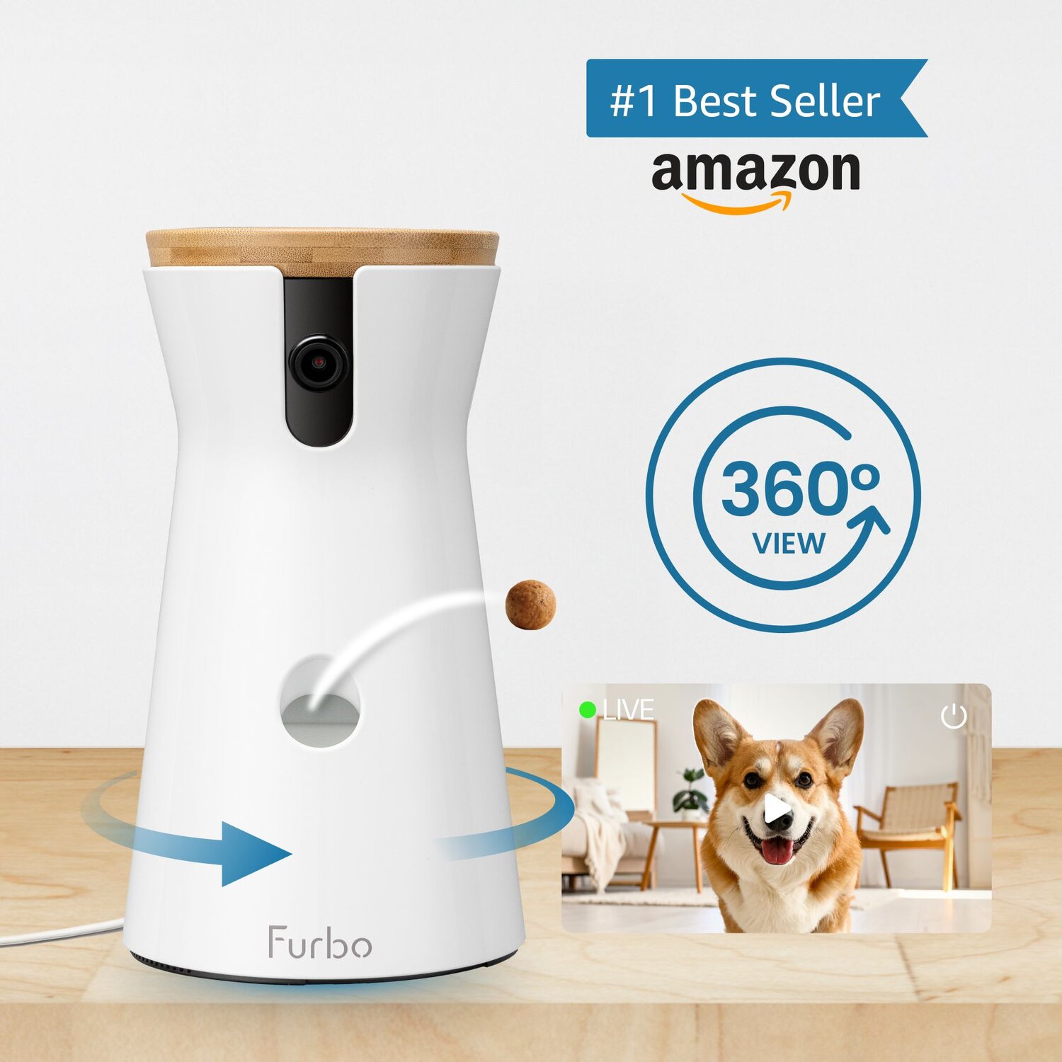 Furbo 360-degree dog camera with treat tossing product photo