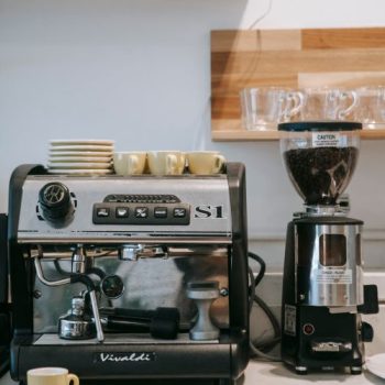 home espresso machine setup on kitchen countertop — best coffee gadgets for home