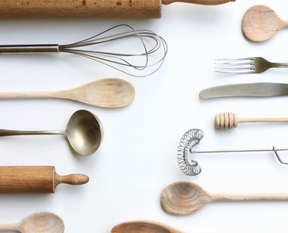 flat lay of kitchen tools and utensils — best kitchen gadgets