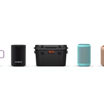 Top 10 beach essentials product collage — Stanley Quencher, YETI cooler, JBL speaker, Neso beach tent, waterproof dry bag