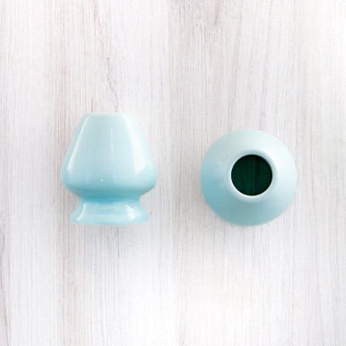 Aiya traditional Japanese ceramic matcha whisk holder, kusenaoshi, product photo