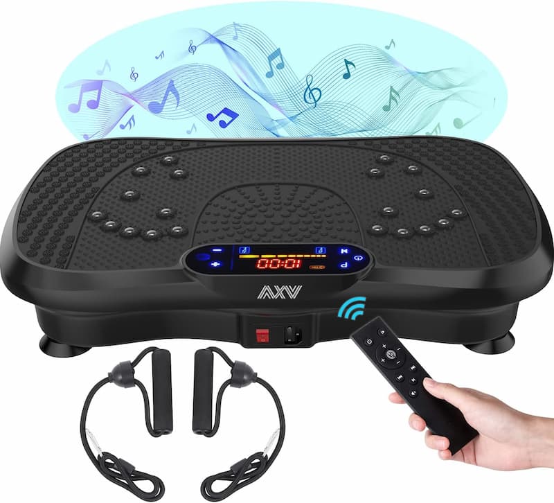 AXV vibration plate with remote control and resistance bands product photo