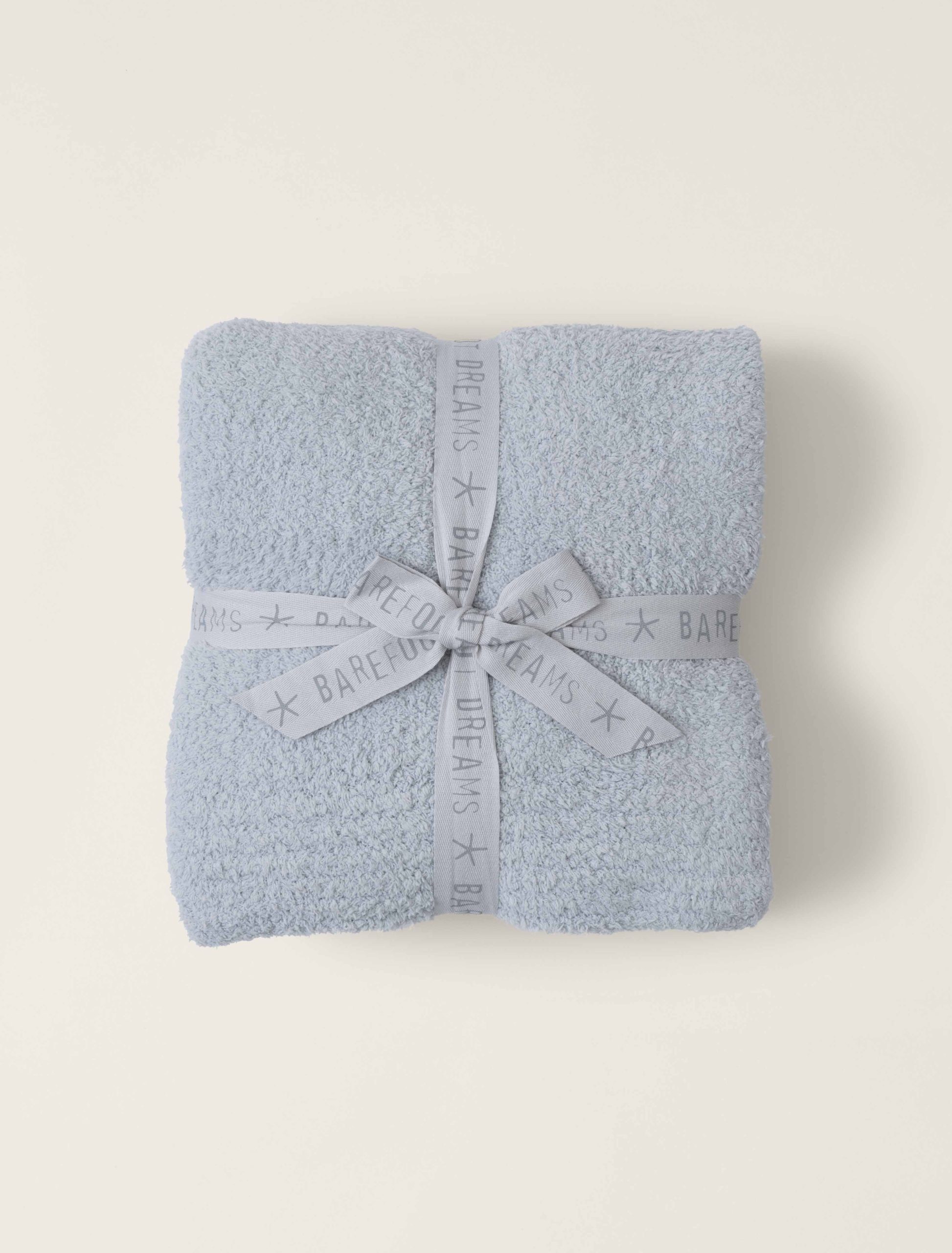 folded soft blue throw blanket product photo