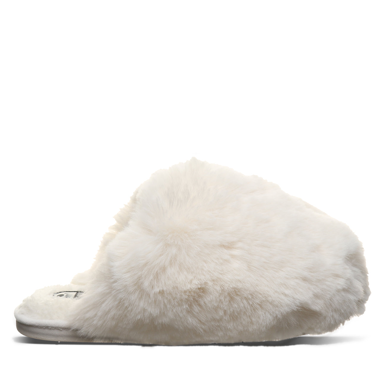 cream faux fur slipper product photo