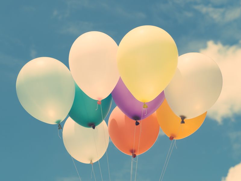 colorful assorted latex balloons product photo
