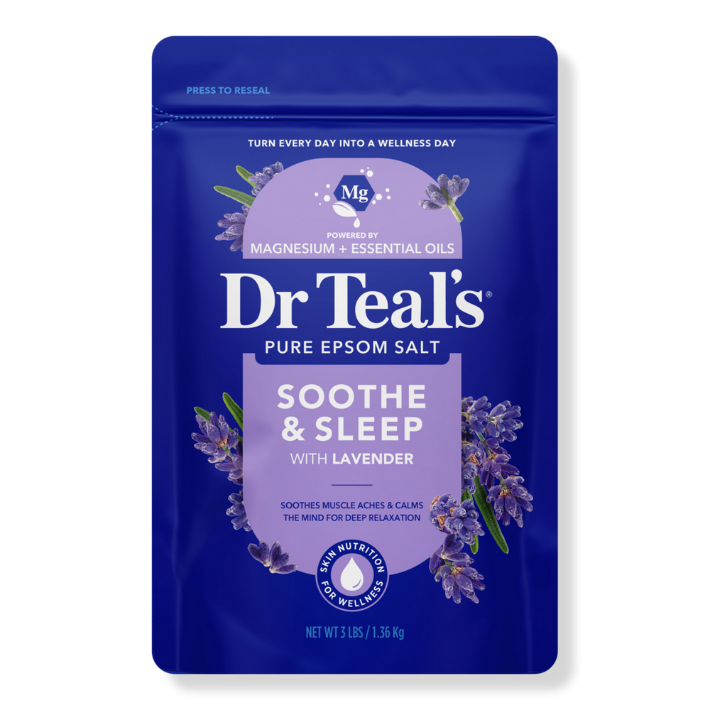 Dr Teal's lavender epsom salt soaking solution product photo