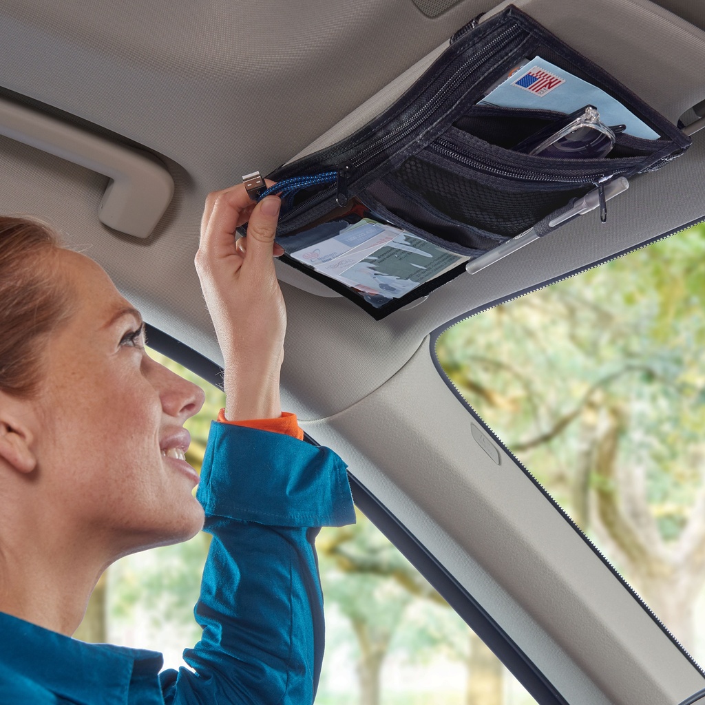 High Road sun visor organizer with document and sunglasses pockets product photo