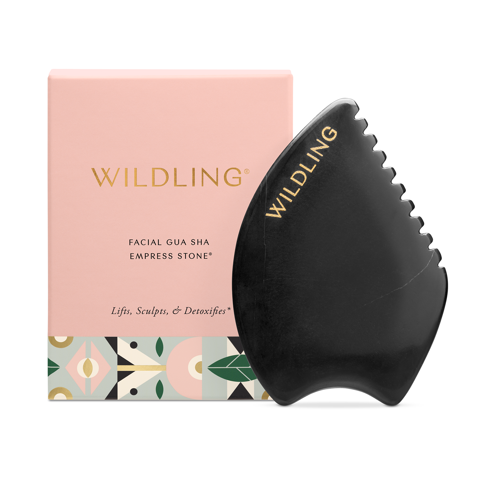 Wildling Empress Stone facial gua sha tool made from Bian stone