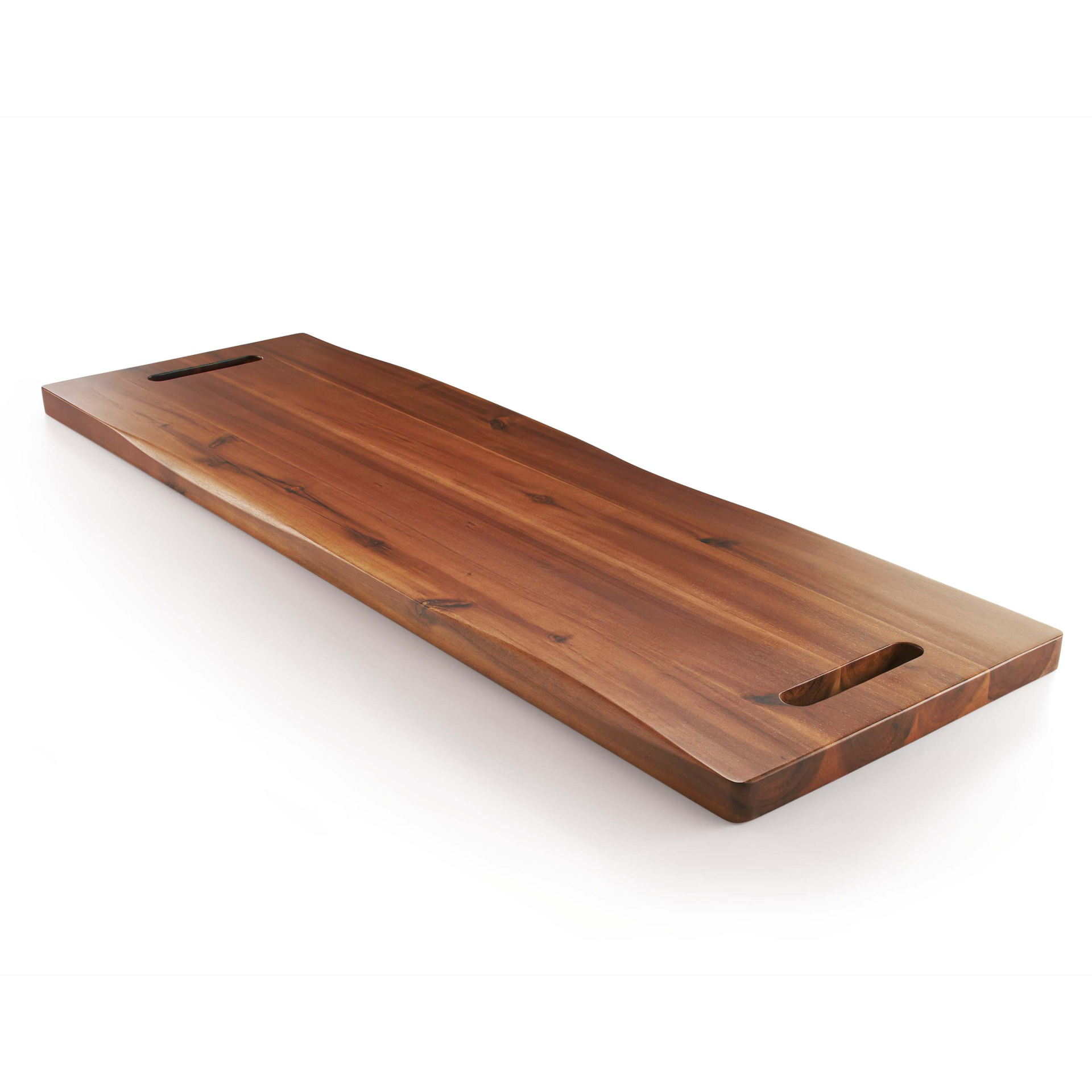 TIDITA 36 inch large acacia wood charcuterie board with handles