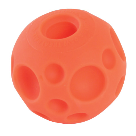 Omega Paw Tricky Treat Ball orange treat dispensing dog toy