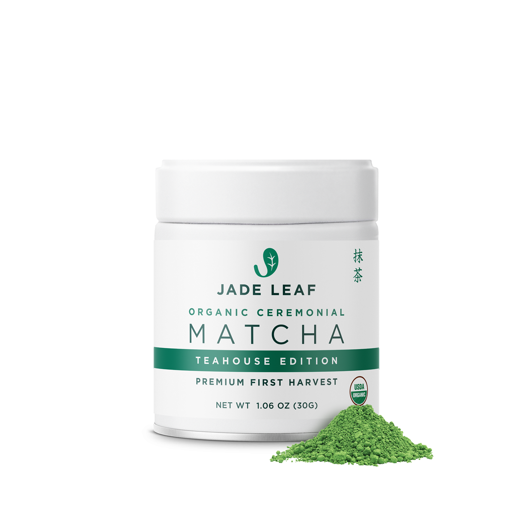 Jade Leaf Organic Ceremonial Grade Matcha Teahouse Edition tin product photo