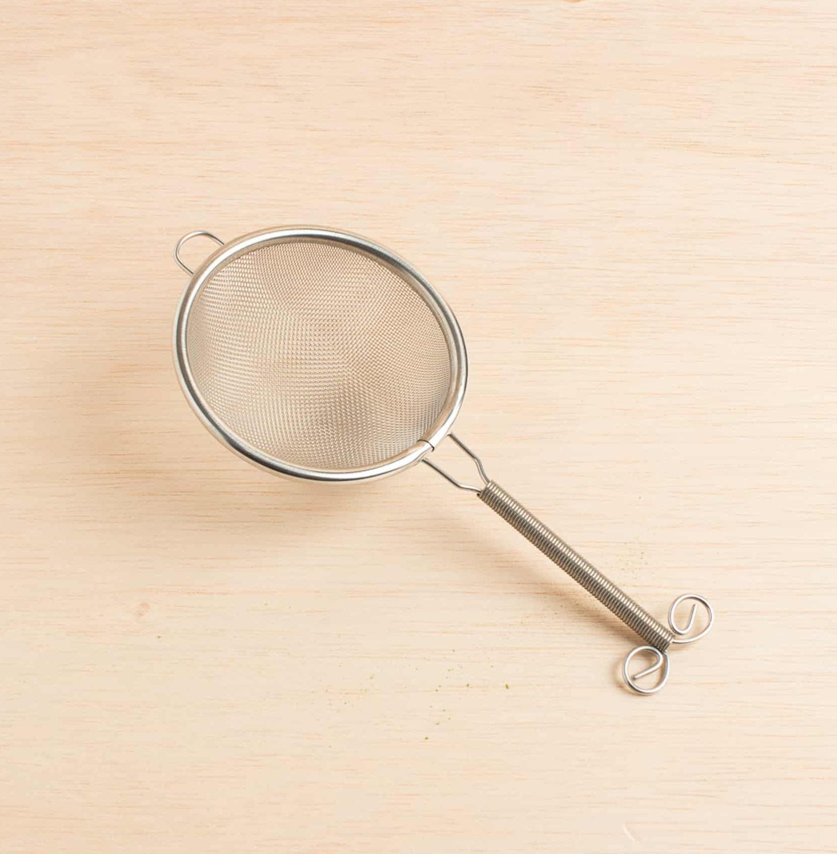 Naoki Matcha stainless steel fine mesh sifter with handle product photo