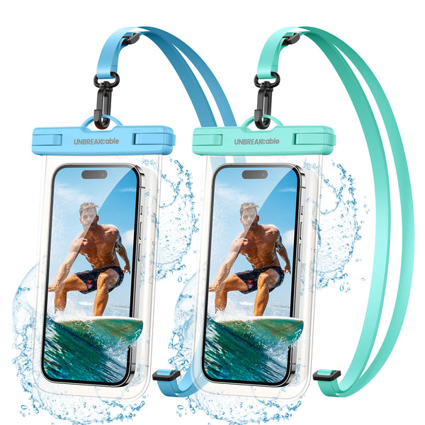 Waterproof floating phone pouch with lanyard
