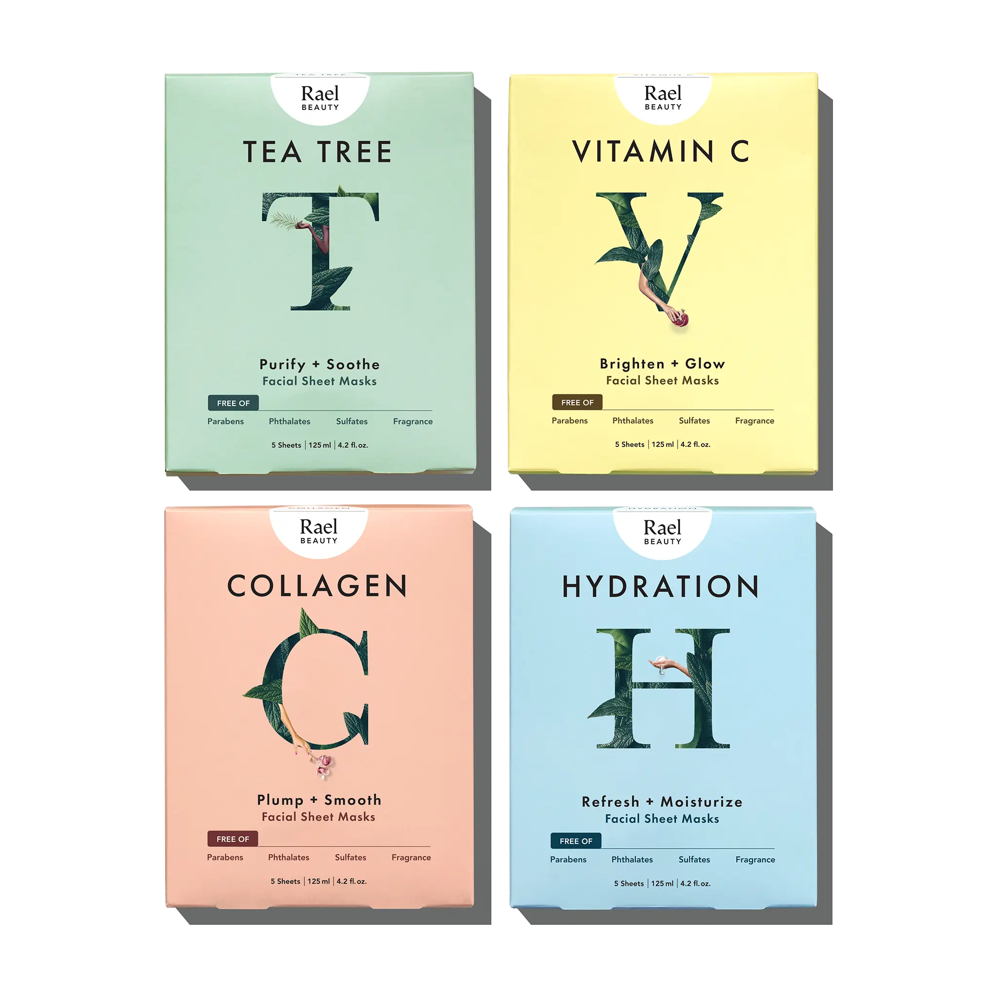 Rael bamboo facial sheet mask variety set product photo