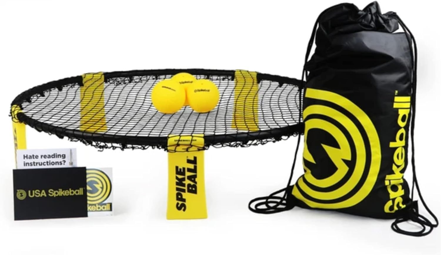 Spikeball roundnet game set with net and balls on grass