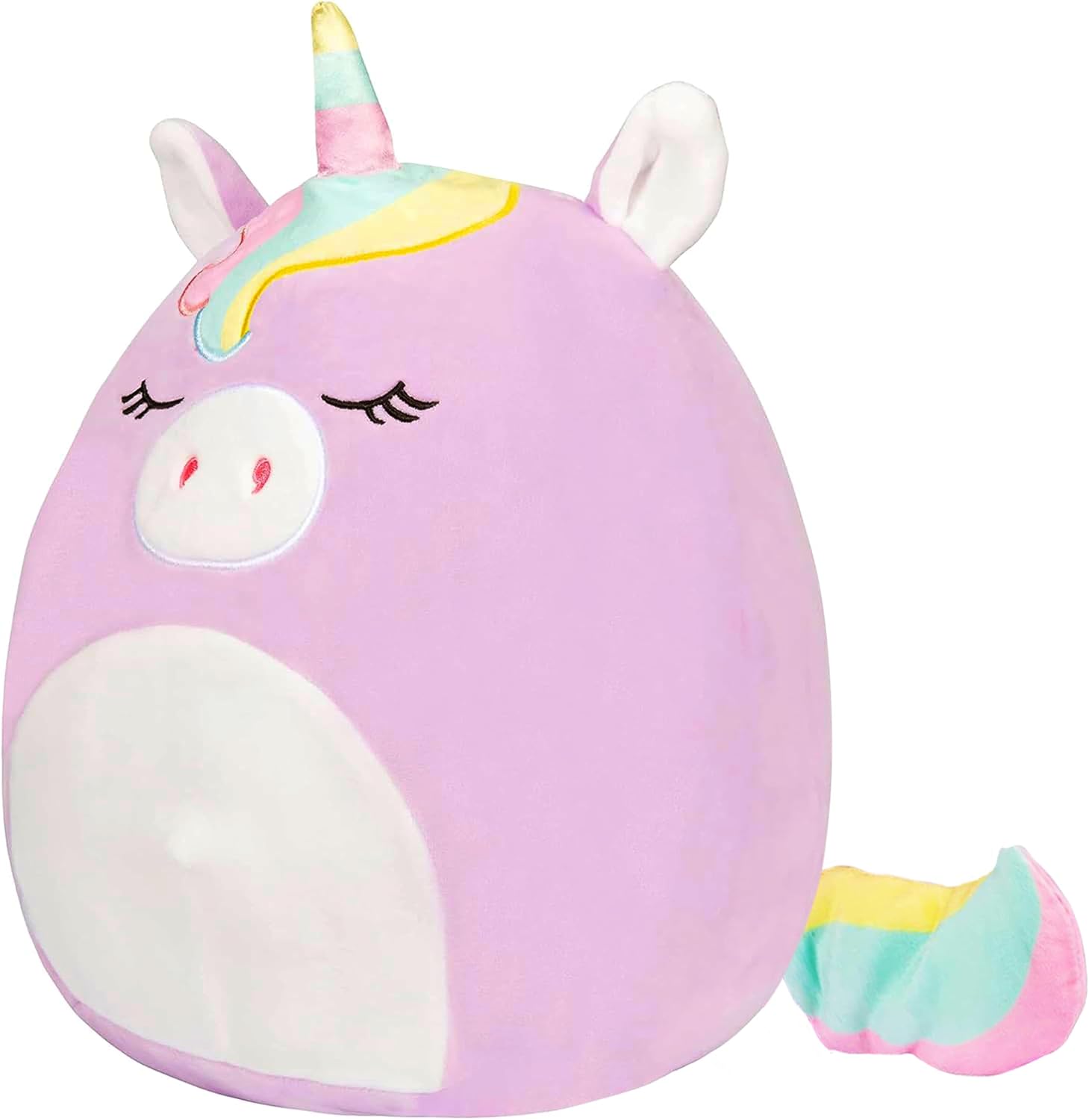 Squishmallows Sylvia the Purple Unicorn 16-inch plush with rainbow horn and tail