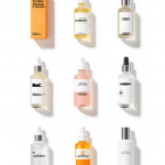 Collage of top-rated face serums including vitamin C, retinol, and niacinamide serums