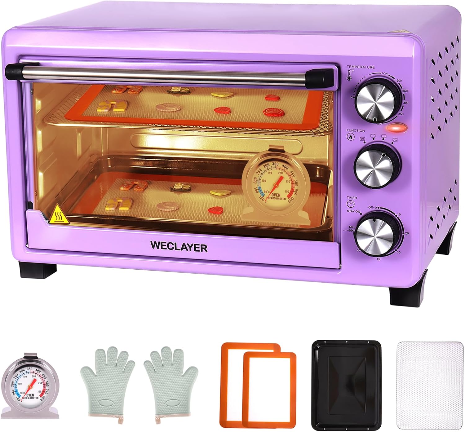 Dedicated polymer clay curing toaster oven with adjustable temperature product photo