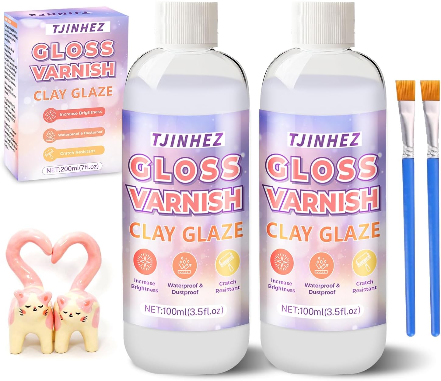 Gloss clay varnish sealant for polymer and air dry clay product photo