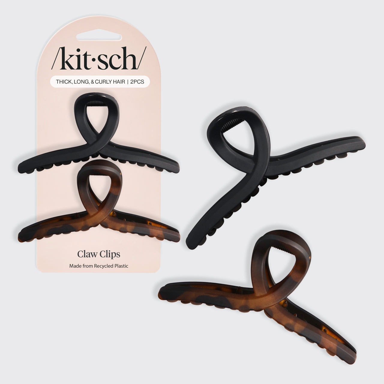 Kitsch large loop claw clips two pack product photo