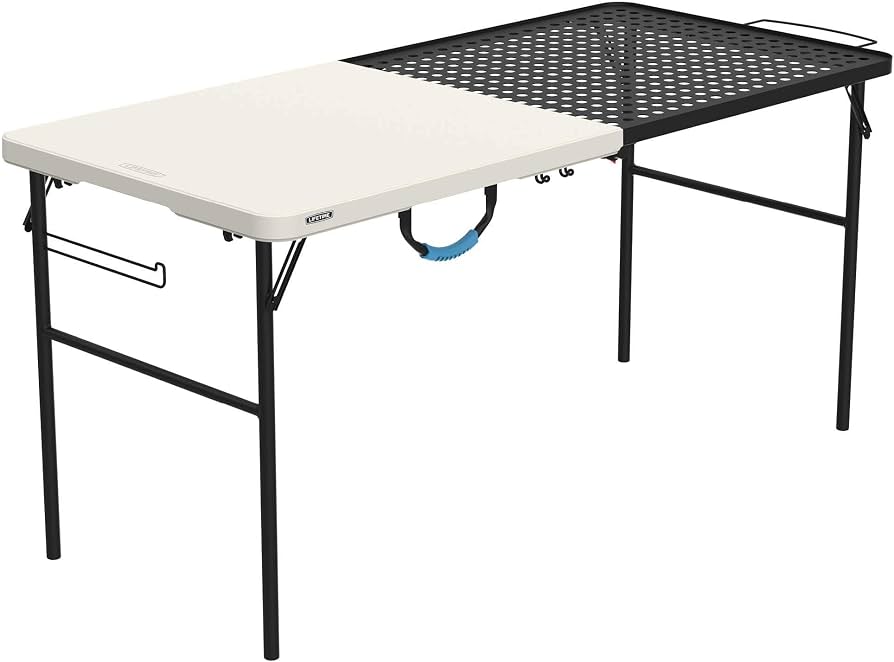 LIFETIME folding tailgate table with built-in grill rack product photo
