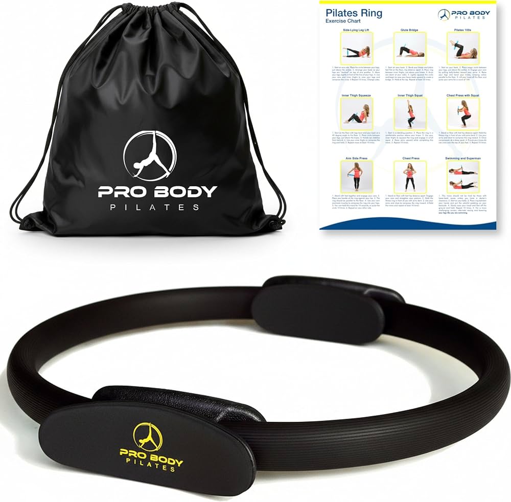 ProBody Pilates ring magic circle with carry bag and exercise guide