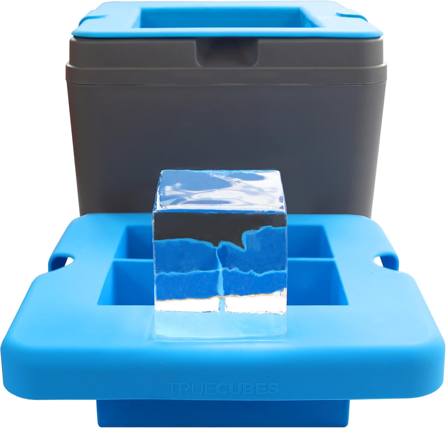 True Cubes crystal clear ice cube silicone mold product photo