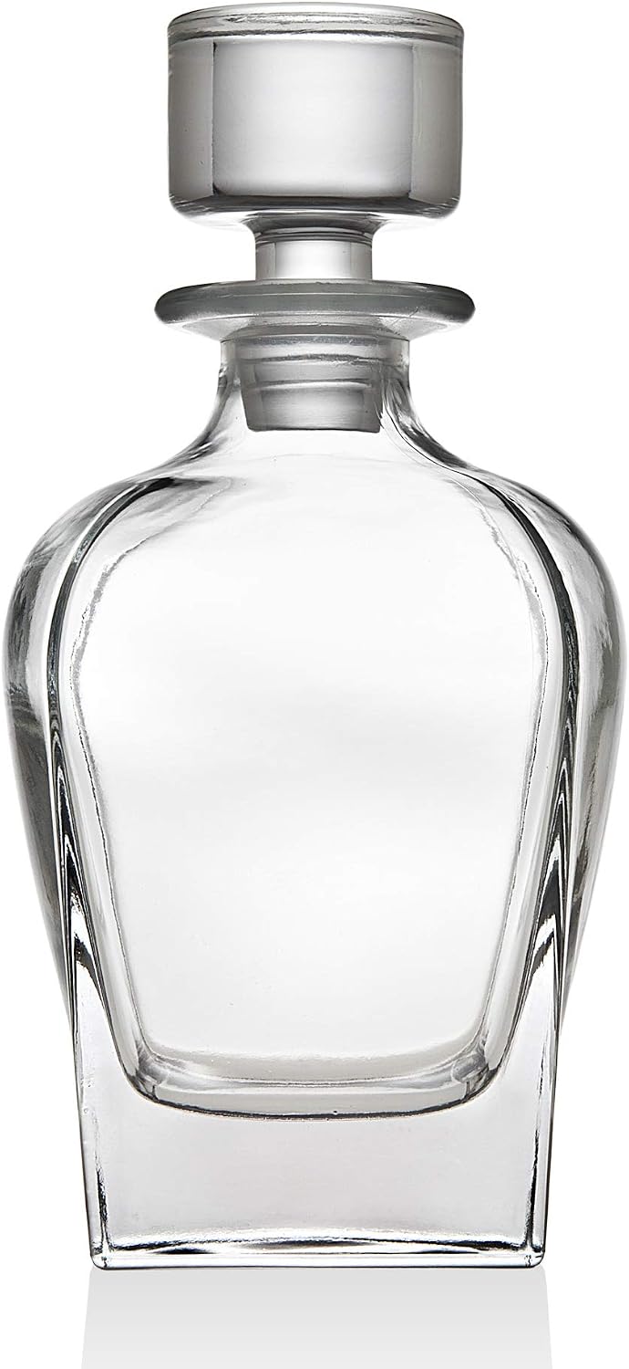 Whiskey decanter and four cocktail glasses 5 piece bar set product photo