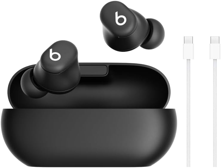 Beats Solo Buds true wireless earbuds in matte black with charging case and USB-C cable