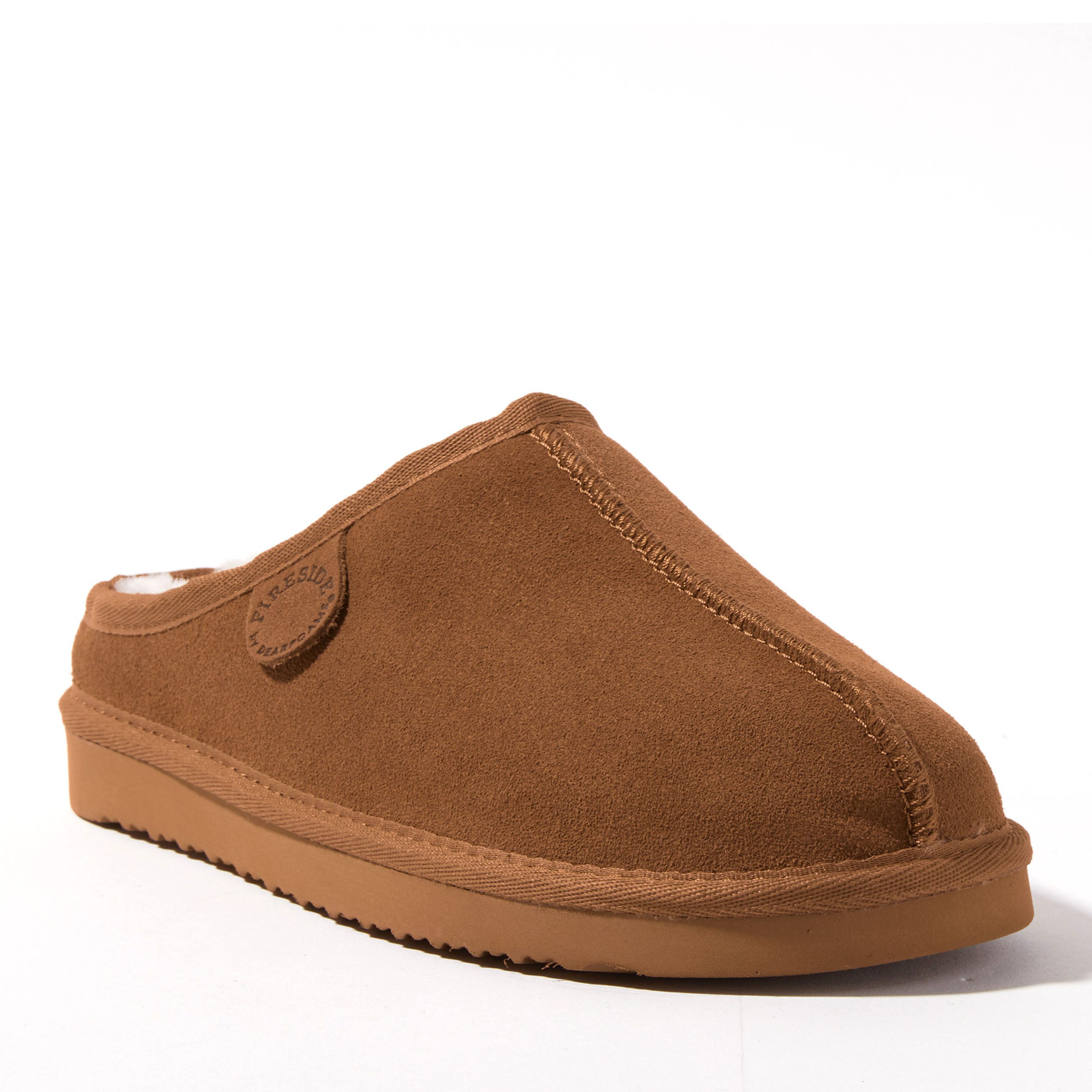 Fireside by Dearfoams Greta shearling clog slipper product photo
