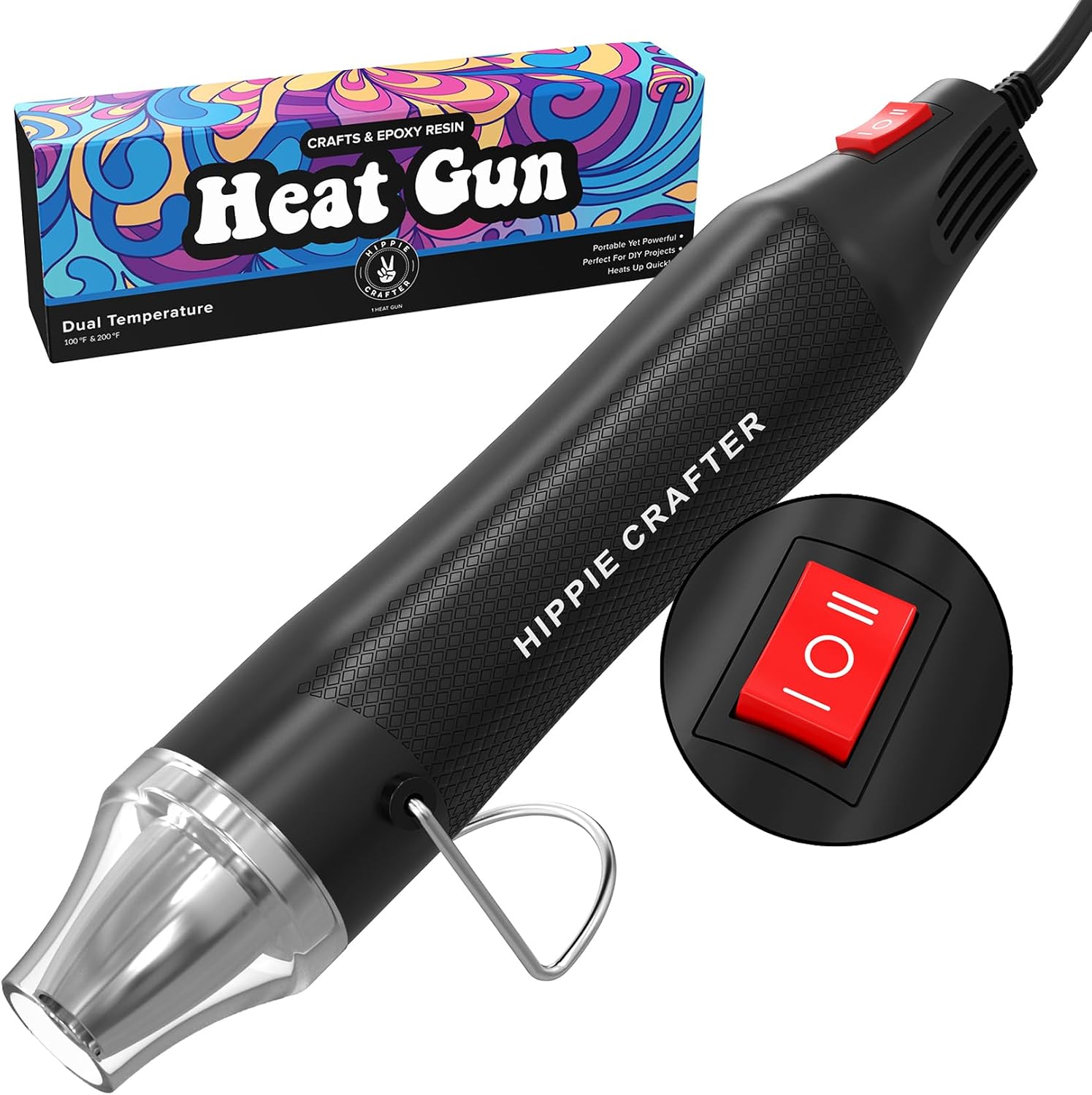 Mini craft heat gun for smoothing candle tops