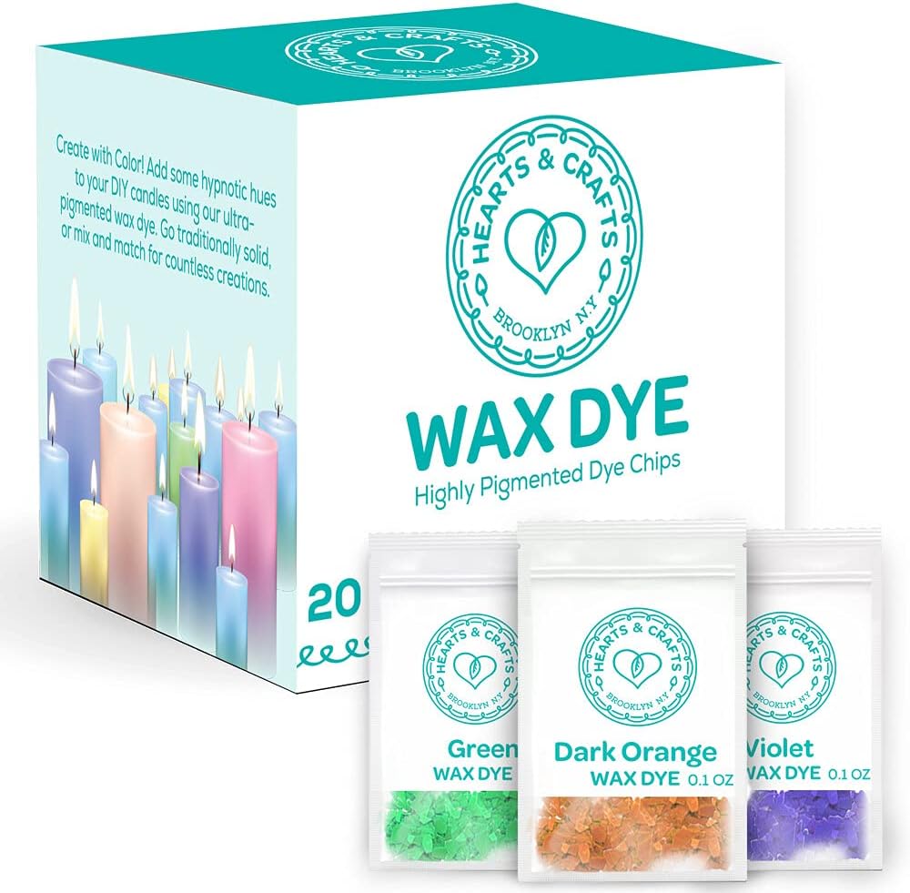 Colorful soy wax candle dye chips